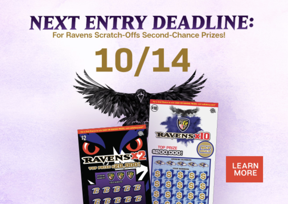 Maryland Lottery Ravens scratchoff